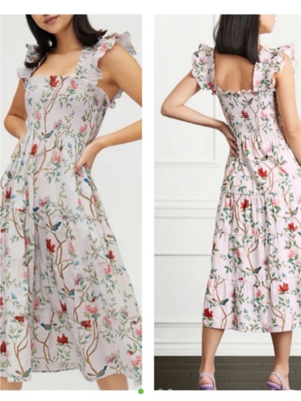Hill House Pink Floral Tiered Maxi Dress - Picture 3 of 5